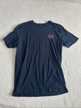 Men's Jetty Navy Short-Sleeve Tee with Small Chest Logo
